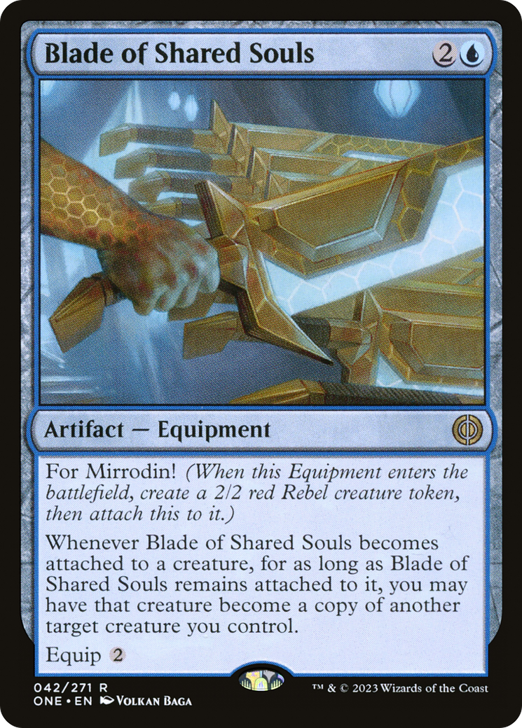 Image of Blade of Shared Souls (ONE-042) - Phyrexia: All Will Be One Foil