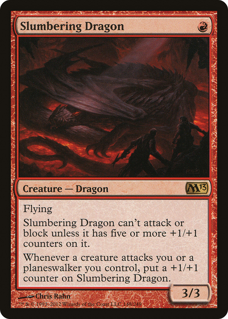 Image of Slumbering Dragon (M13-148) - Magic 2013 Foil