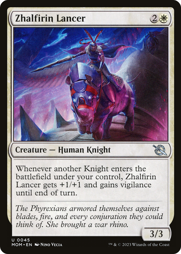 Image of Zhalfirin Lancer (MOM-045) - March of the Machine Foil