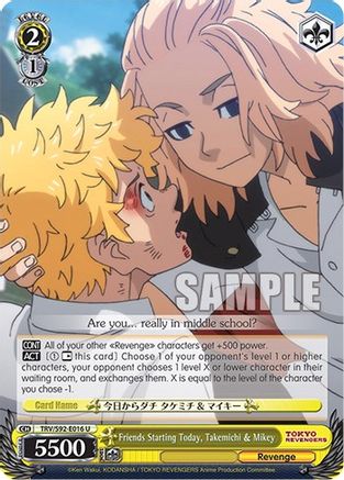 Image of Friends Starting Today, Takemichi & Mikey (TRV/S92-E016 U) - Tokyo Revengers