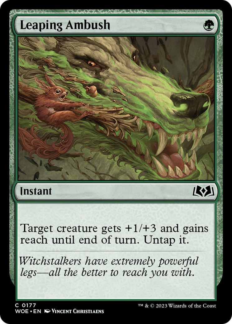 Image of Leaping Ambush (WOE-177) - Wilds of Eldraine Foil