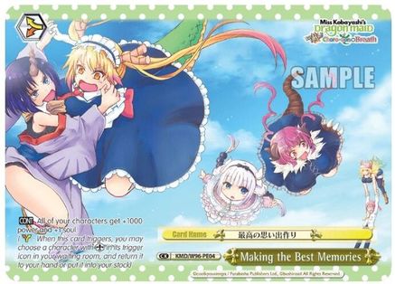 Image of Making the Best Memories (Alternate Art Promo) (KMD/W96-PE04) - Miss Kobayashi's Dragon Maid