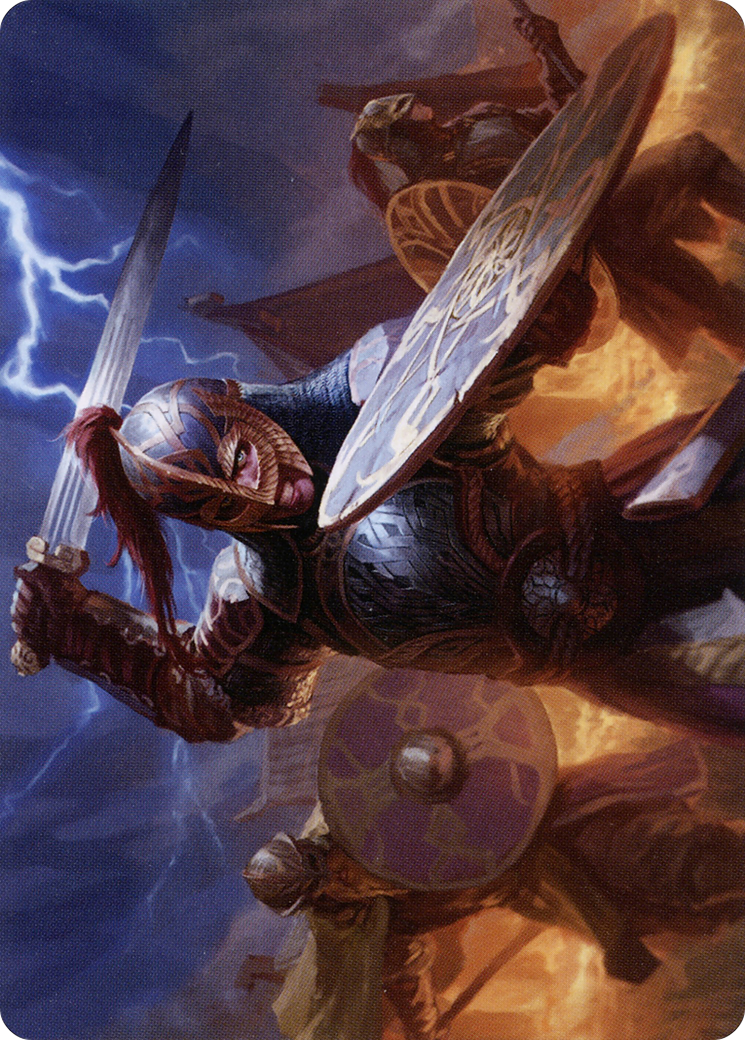 Image of Beskir Shieldmate Art Card (ASKHM-001) - Art Series: Kaldheim (Borderless)