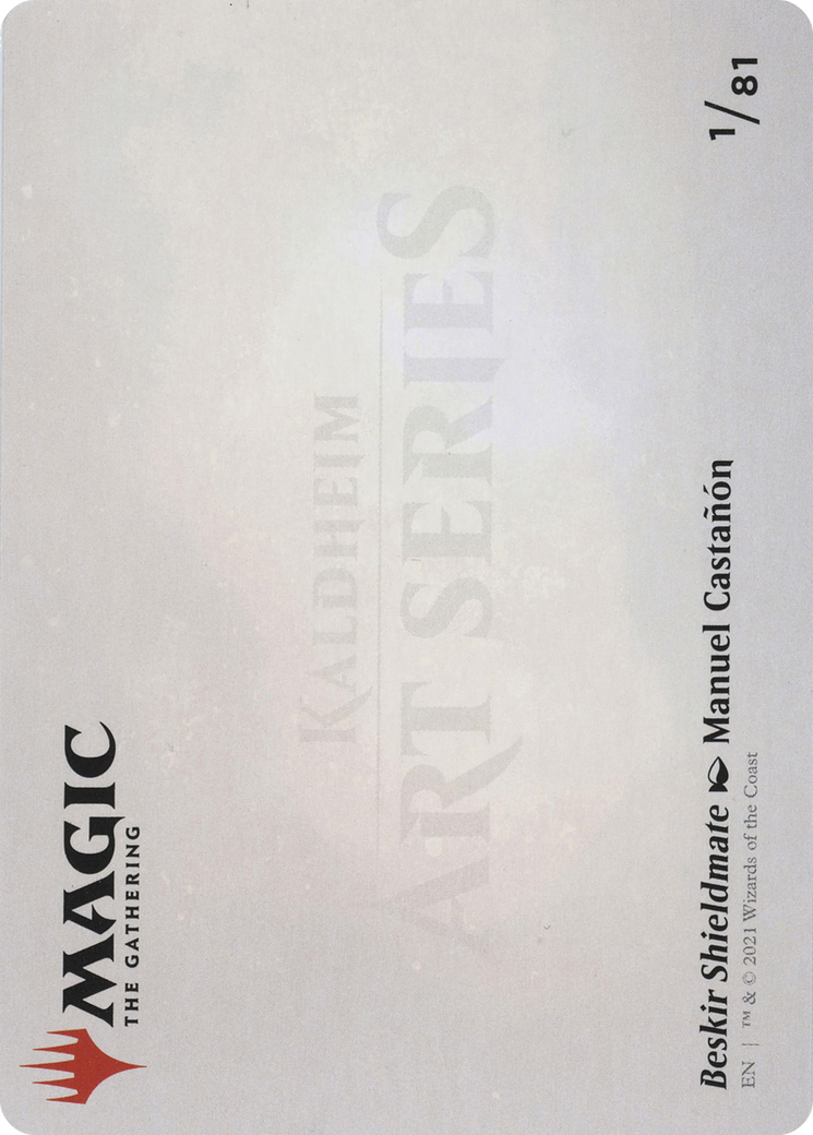 Image of Beskir Shieldmate Art Card (ASKHM-001) - Art Series: Kaldheim (Borderless)
