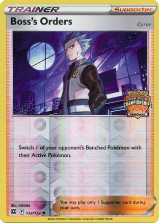 Image of Boss's Orders 132/172  - Reverse Holofoil League & Championship Cards - Promo