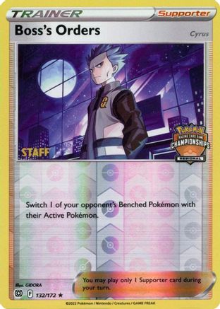 Image of Boss's Orders 132/172  - Reverse Holofoil League & Championship Cards - Promo