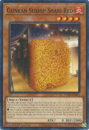 Image of Gunkan Suship Shari Red (POTE-EN026) - Power of the Elements 1st Edition
