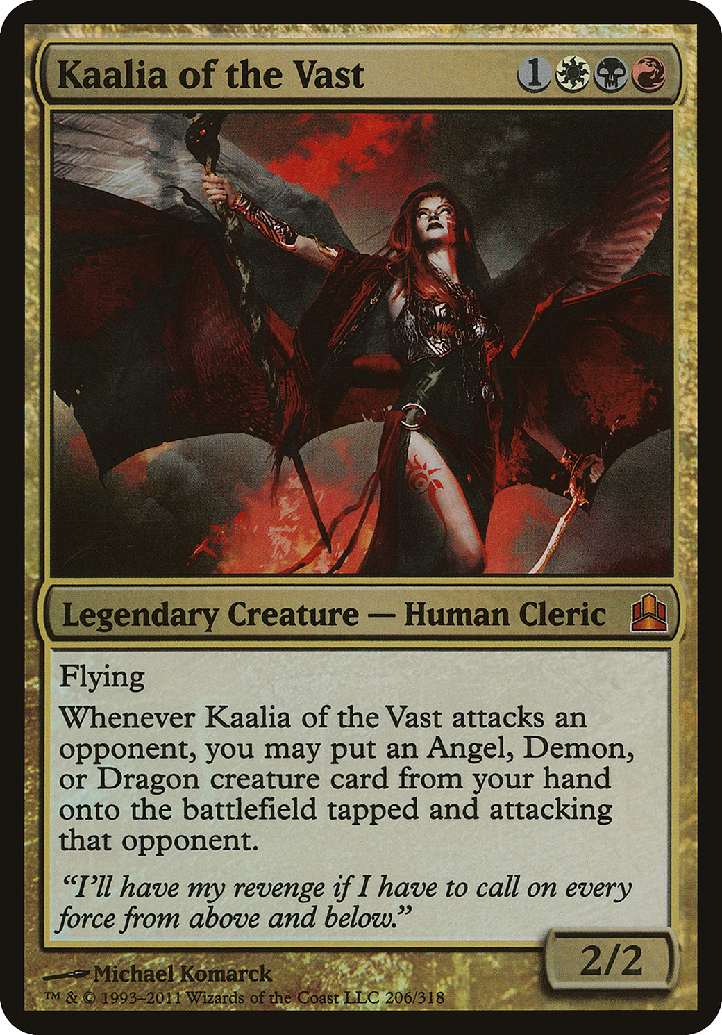 Image of Kaalia of the Vast (Commander) (OVER-206) - Commander 2011 Oversized Foil