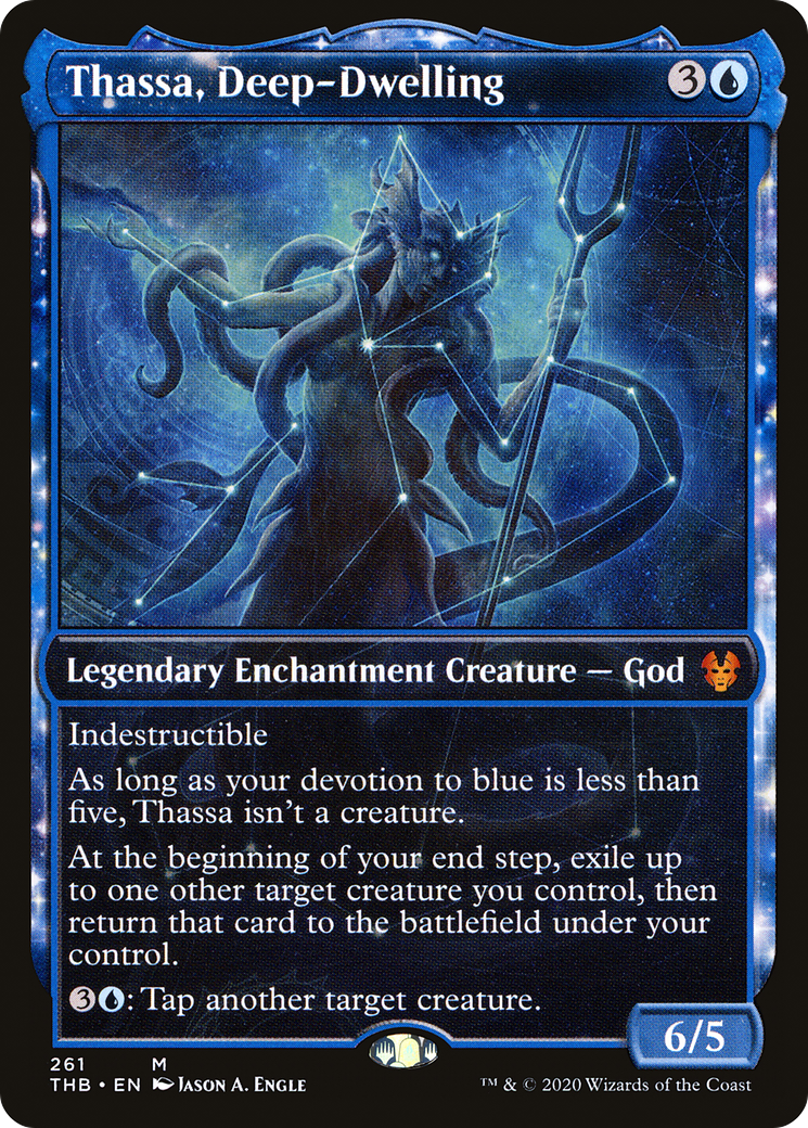 Image of Thassa, Deep-Dwelling (Showcase) (THB-261) - Theros Beyond Death: (enchantment, Showcase) Foil