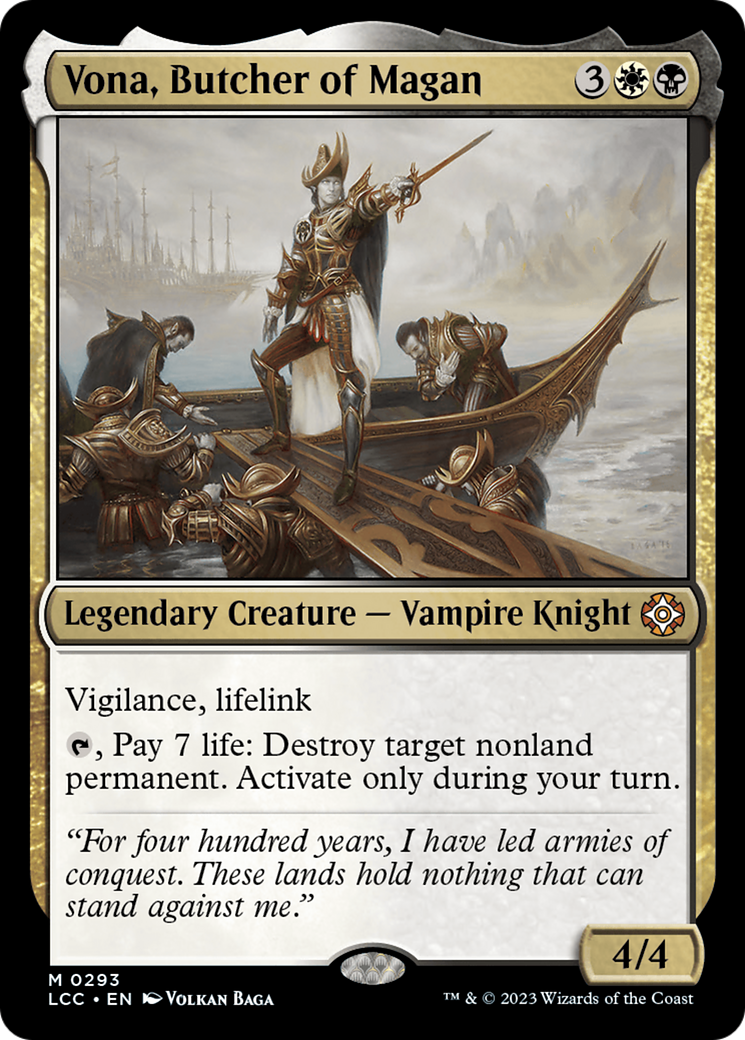 Image of Vona, Butcher of Magan (LCC-293) - The Lost Caverns of Ixalan Commander