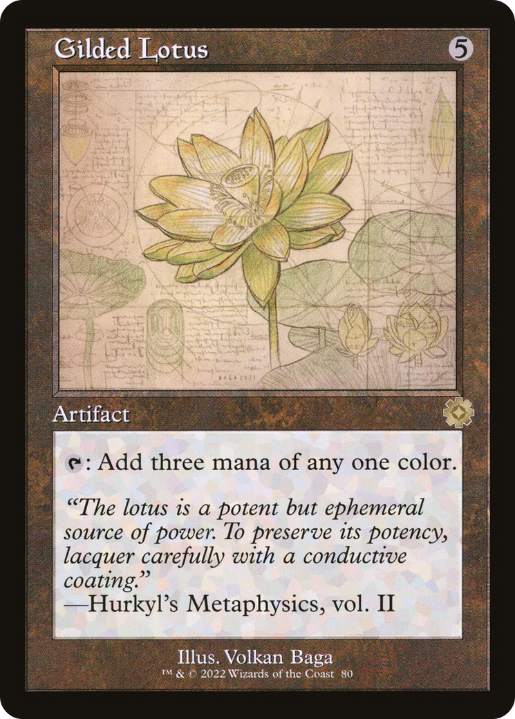 Image of Gilded Lotus (Schematic) (BRR-080) - The Brothers' War Retro Artifacts