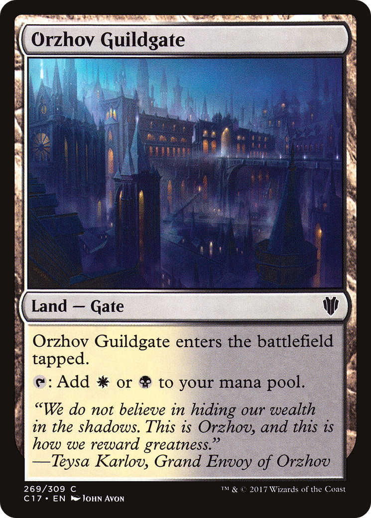 Image of Orzhov Guildgate (C17-269) - Commander 2017