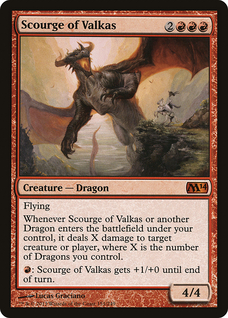 Image of Scourge of Valkas (M14-151) - Magic 2014 Foil