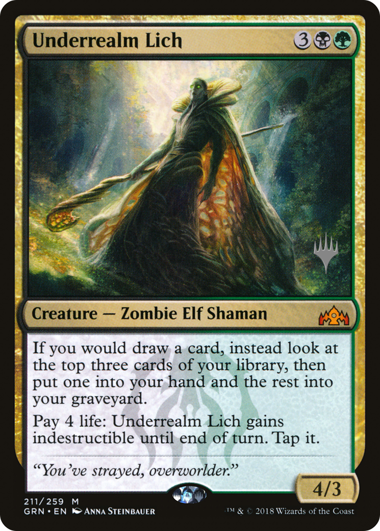 Image of Underrealm Lich (PPZNR-211) - Guilds of Ravnica Promos Foil