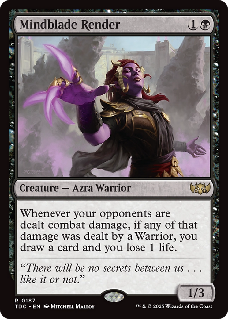Image of Mindblade Render (TDC-187) - Commander: Tarkir: Dragonstorm
