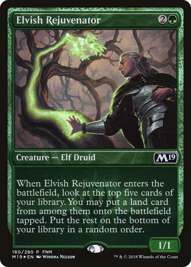 Image of Elvish Rejuvenator (FNM-180) - Core Set 2019 Promos Foil