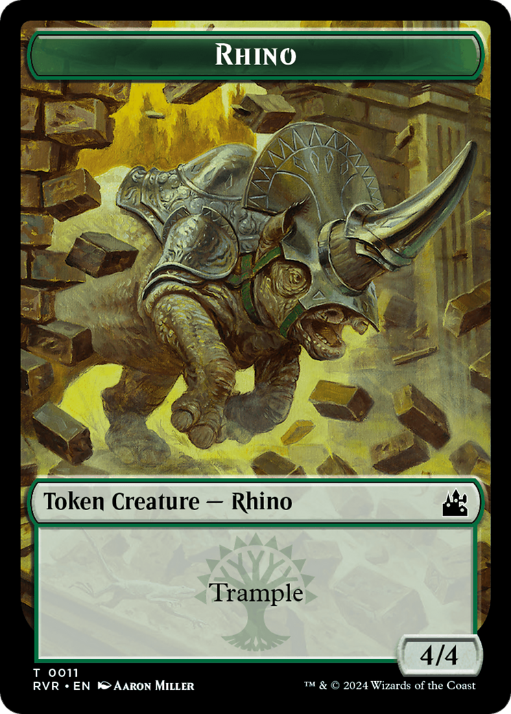 Image of Rhino (TRVR-011) - Ravnica Remastered Tokens
