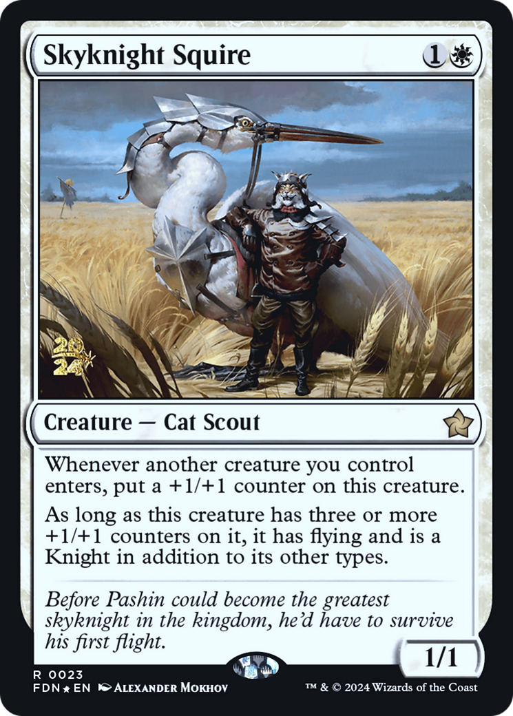 Image of Skyknight Squire (PRE-023) - Foundations Promos Foil