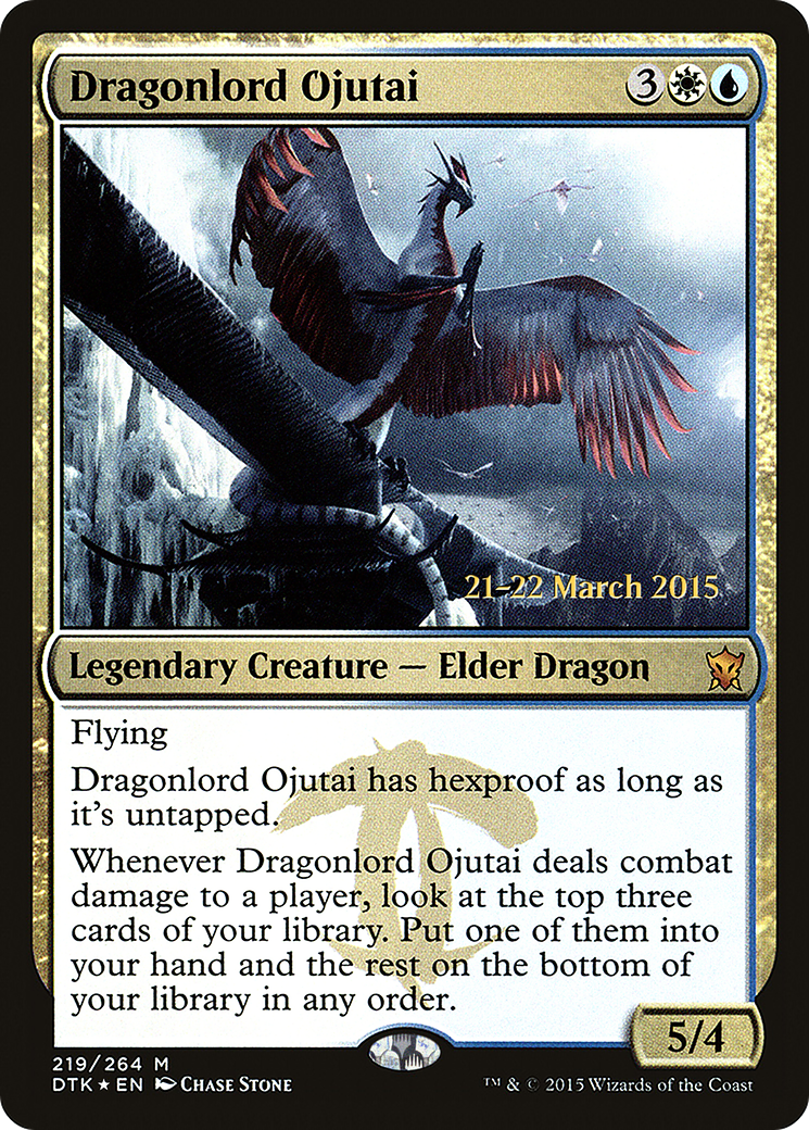 Image of Dragonlord Ojutai (PRE-219) - Dragons of Tarkir Promos Foil