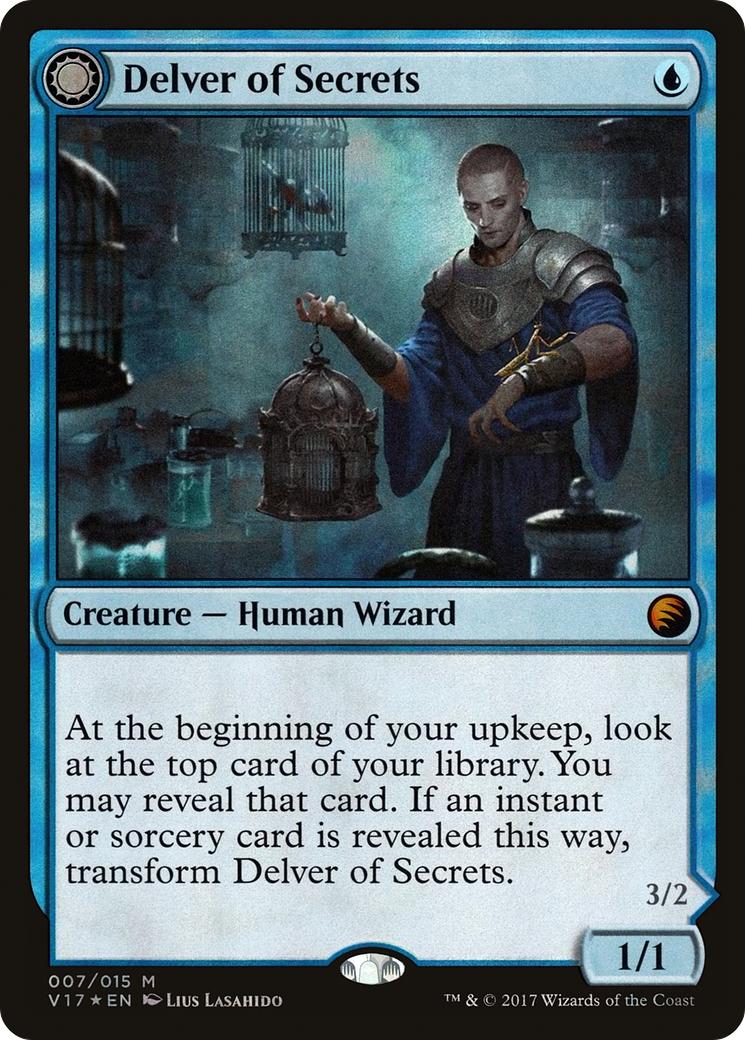 Image of Delver of Secrets (V17-007) - From the Vault: Transform: (Double Faced Transform) Foil