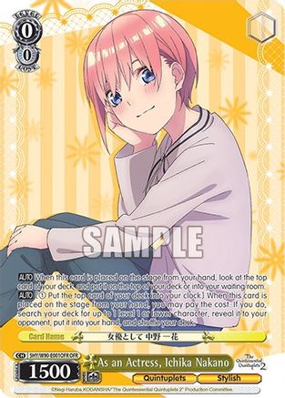 Image of As an Actress, Ichika Nakano (OFR) (5HY/W90-E001OFR OFR) - The Quintessential Quintuplets 2