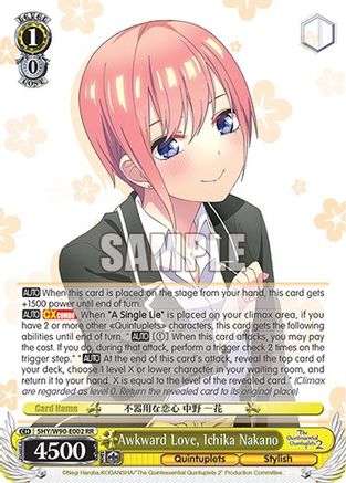 Image of Awkward Love, Ichika Nakano (5HY/W90-E002 RR) - The Quintessential Quintuplets 2