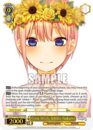 Image of Pure Wish, Ichika Nakano (HYR) (5HY/W90-E005HYR HYR) - The Quintessential Quintuplets 2