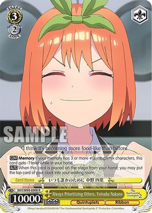 Image of Always Prioritizing Others, Yotsuba Nakano (5HY/W90-E008 R) - The Quintessential Quintuplets 2