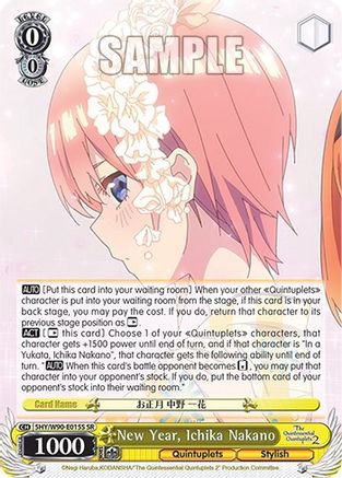 Image of New Year, Ichika Nakano (SR) (5HY/W90-E015S SR) - The Quintessential Quintuplets 2