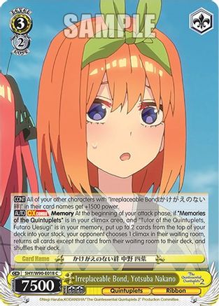 Image of Irreplaceable Bond, Yotsuba Nakano (5HY/W90-E018 C) - The Quintessential Quintuplets 2