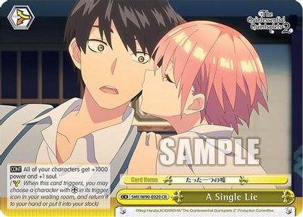 Image of A Single Lie (5HY/W90-E020 CR) - The Quintessential Quintuplets 2