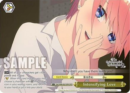 Image of Intensifying Love (OFR) (5HY/W90-E021OFR OFR) - The Quintessential Quintuplets 2