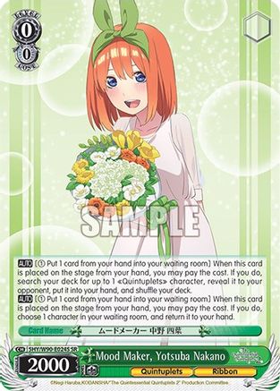 Image of Mood Maker, Yotsuba Nakano (SR) (5HY/W90-E024S SR) - The Quintessential Quintuplets 2