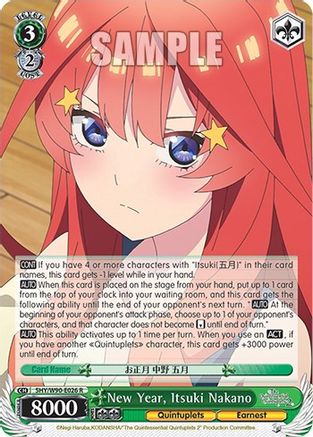 Image of New Year, Itsuki Nakano (5HY/W90-E026 R) - The Quintessential Quintuplets 2