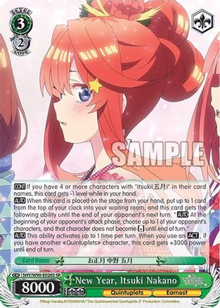 Image of New Year, Itsuki Nakano (SR) (5HY/W90-E026S SR) - The Quintessential Quintuplets 2
