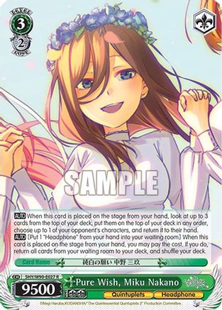 Image of Pure Wish, Miku Nakano (5HY/W90-E027 R) - The Quintessential Quintuplets 2