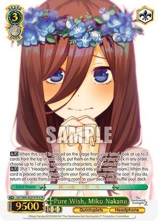 Image of Pure Wish, Miku Nakano (HYR) (5HY/W90-E027HYR HYR) - The Quintessential Quintuplets 2