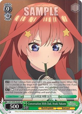 Image of Conversation With Dad, Itsuki Nakano (SR) (5HY/W90-E028S SR) - The Quintessential Quintuplets 2