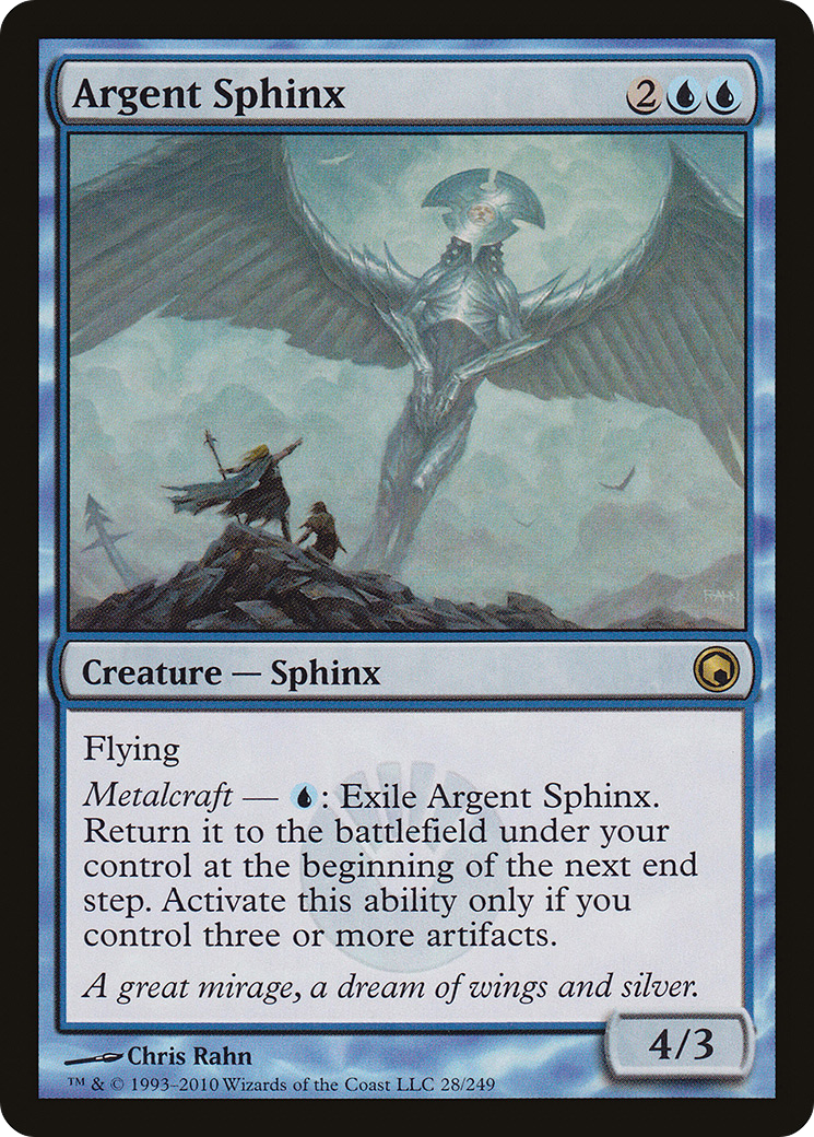 Image of Argent Sphinx (SOM-028) - Scars of Mirrodin Foil