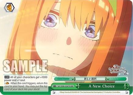 Image of A New Choice (RRR) (5HY/W90-E047R RRR) - The Quintessential Quintuplets 2