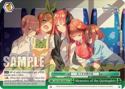 Image of Memories of the Quintuplets (5HY/W90-E048 CC) - The Quintessential Quintuplets 2