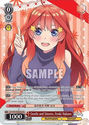 Image of Gentle and Sincere, Itsuki Nakano (OFR) (5HY/W90-E049OFR OFR) - The Quintessential Quintuplets 2