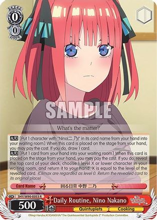 Image of Daily Routine, Nino Nakano (5HY/W90-E053 R) - The Quintessential Quintuplets 2