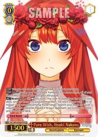 Image of Pure Wish, Itsuki Nakano (HYR) (5HY/W90-E054HYR HYR) - The Quintessential Quintuplets 2