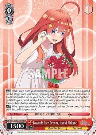 Image of Towards Her Dream, Itsuki Nakano (SR) (5HY/W90-E055S SR) - The Quintessential Quintuplets 2