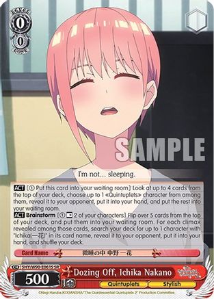 Image of Dozing Off, Ichika Nakano (SR) (5HY/W90-E061S SR) - The Quintessential Quintuplets 2