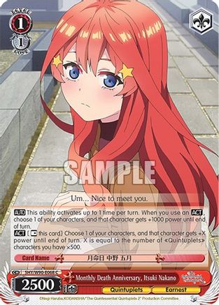 Image of Monthly Death Anniversary, Itsuki Nakano (5HY/W90-E068 C) - The Quintessential Quintuplets 2