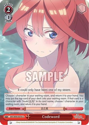 Image of Codeword (5HY/W90-E076 U) - The Quintessential Quintuplets 2