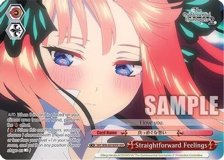 Image of Straightforward Feelings (OFR) (5HY/W90-E078OFR OFR) - The Quintessential Quintuplets 2
