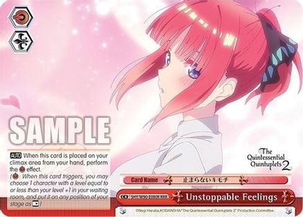 Image of Unstoppable Feelings (RRR) (5HY/W90-E080R RRR) - The Quintessential Quintuplets 2